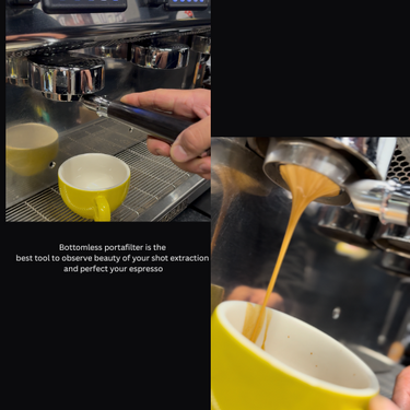 Bottomless Portafilter Set- 58MM STAINLESS STEEL - premium detachable black walnut handle